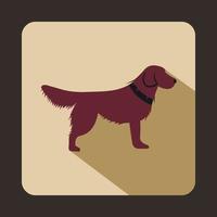 Dog icon, flat style vector