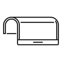 Flexible display device icon, outline style vector
