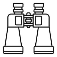 Binoculars icon, outline style vector