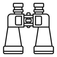 Binoculars icon, outline style vector