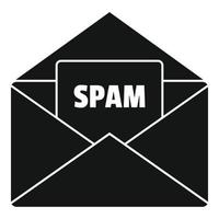 Mail spam icon, simple style vector