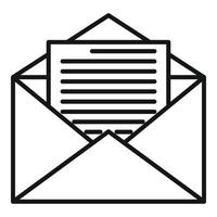 Estimator mail icon, outline style vector