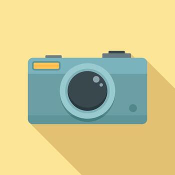 Camera icon, flat style vector