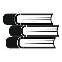 icono de pila de libros, estilo simple vector