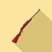 Sniper rifle icon, flat style vector
