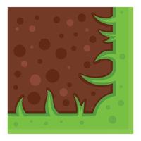 icono de textura de plataforma de juego, estilo plano vector