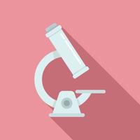 Chicken pox microscope icon, flat style vector