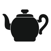 Teapot with cap icon, simple style vector