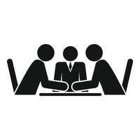Business meeting icon, simple style vector