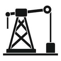 icono de torre de perforación de gas, estilo simple vector