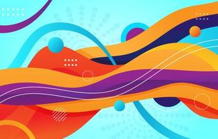 Abstract Colorful Wave Background vector