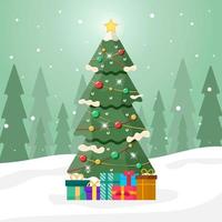 Christmas Tree Background vector