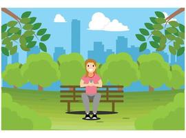 flat illustrations activities outside in park vector illustration. Suitable for Diagrams, Infographics, And Other Graphic assets