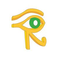 icono de ojo de horus en estilo de dibujos animados vector