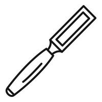 Chisel icon, outline style vector