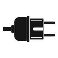 Electric plug icon, simple style vector