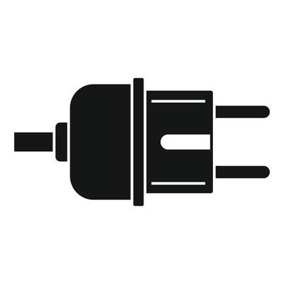 Electric plug icon, simple style