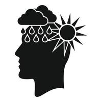 icono de trastorno bipolar adulto, estilo simple vector