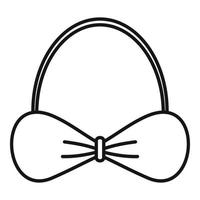 Camisole bra icon, outline style vector