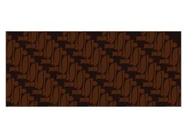 Indonesian Javanese batik cloth painting with pattern and white background vector