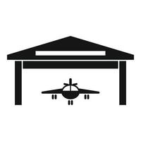 icono de hangar de almacenamiento, estilo simple vector