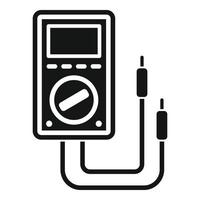 Voltage multimeter icon, simple style vector