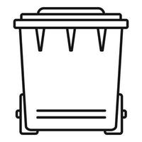 Plastic garbage icon, outline style vector