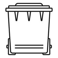 Plastic garbage icon, outline style vector