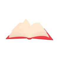 Opened book with pages fluttering icon vector