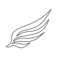 Wing icon, outline style vector