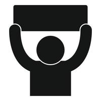 Soccer player change icon, simple style vector