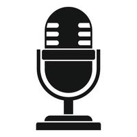 Tv studio microphone icon, simple style vector