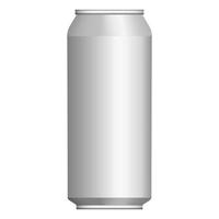 Drink tin can mockup, realistic style vector