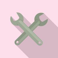 Aircraft repair keys icon, flat style vector