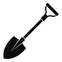 Shovel icon, simple style vector