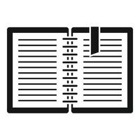 icono de cuaderno de arquitecto, estilo simple vector