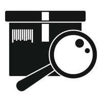 Inventory magnifier icon, simple style vector