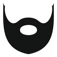 icono de barba hipster, estilo simple. vector