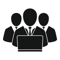 Work business group icon, simple style vector