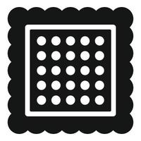 Square cracker icon, simple style vector