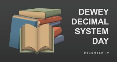 Dewey Decimal System Day background. vector