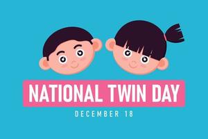 National Twin Day background. vector