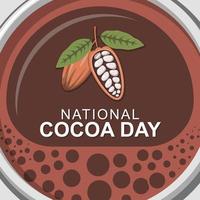 National Cocoa Day background. vector