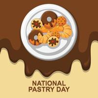 National Pastry Day background. vector