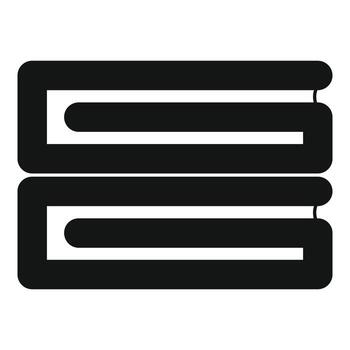 Clothes stack icon, simple style vector