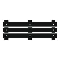 Wide fence icon, simple style. vector
