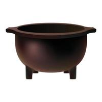 Cauldron mockup, realistic style vector