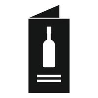 Sommelier wine menu icon, simple style vector