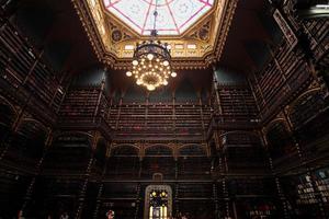 Rio de Janeiro, RJ, Brazil, 2022 - Royal Portuguese Cabinet of Reading, public library opened in 1887 in Centro district.  It is the largest collection of Portuguese literature outside Portugal photo