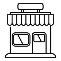 Street modern shop icon, outline style vector